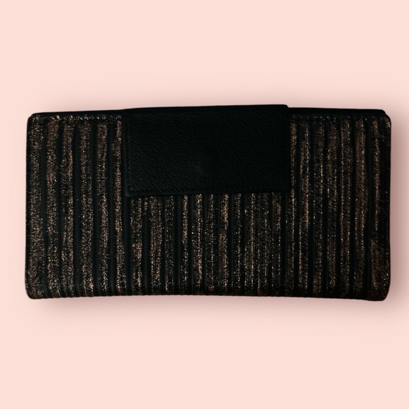 Bulgari | Bvlgari Double Snap Long Wallet Black & Bronze - Picture 2 of 7